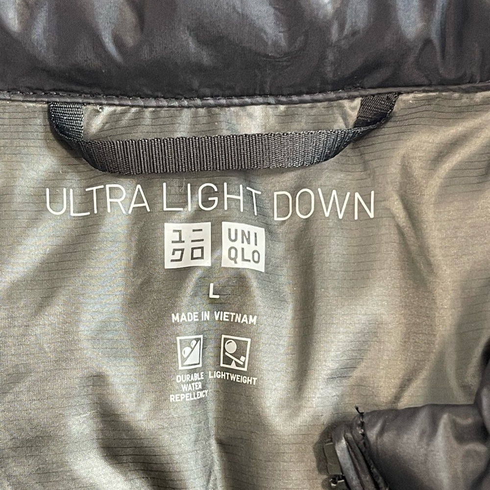 Uniqlo Men's Dark Gray Puffer Vest View 5